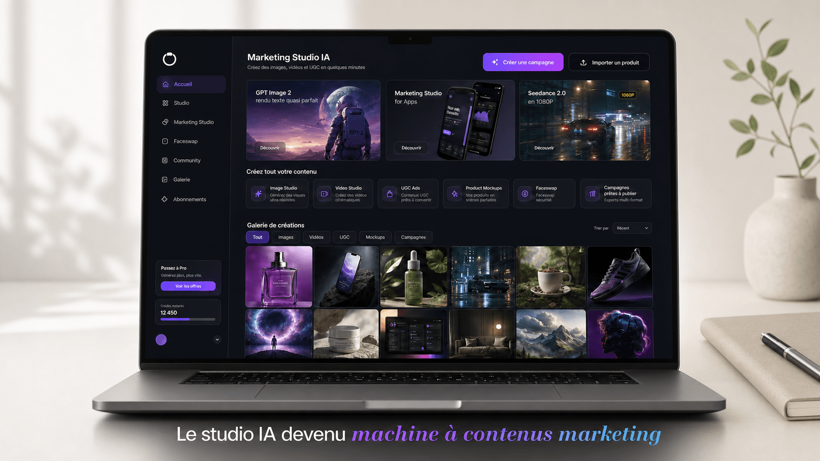 Marketing Studio IA — plateforme administrable construite pour IAI