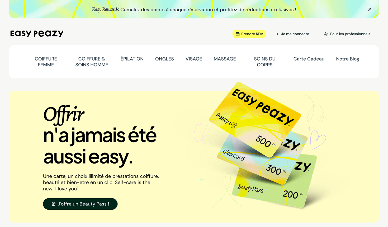 EASY PEAZY — écran 2